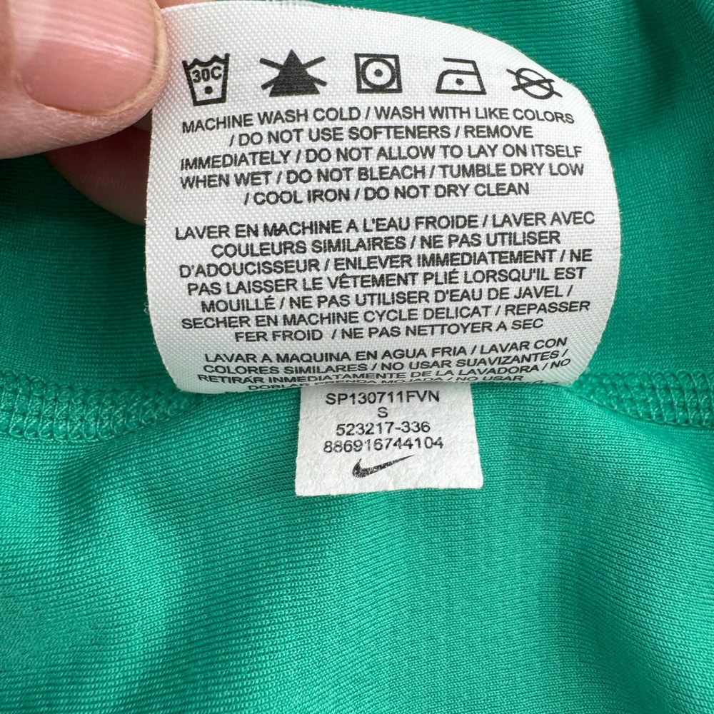 Nike Tennis Dri-FIT Shirt Mens Small Green Neon Yellow Athletic Short Sleeve - Picture 9 of 11